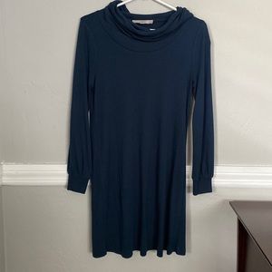 Loft Women’s Small Petite blue cowl neck tunic/dress